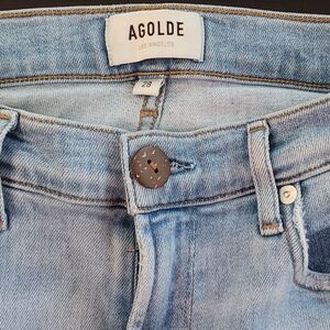 AGOLDE Women's Light Blue Denim Jeans